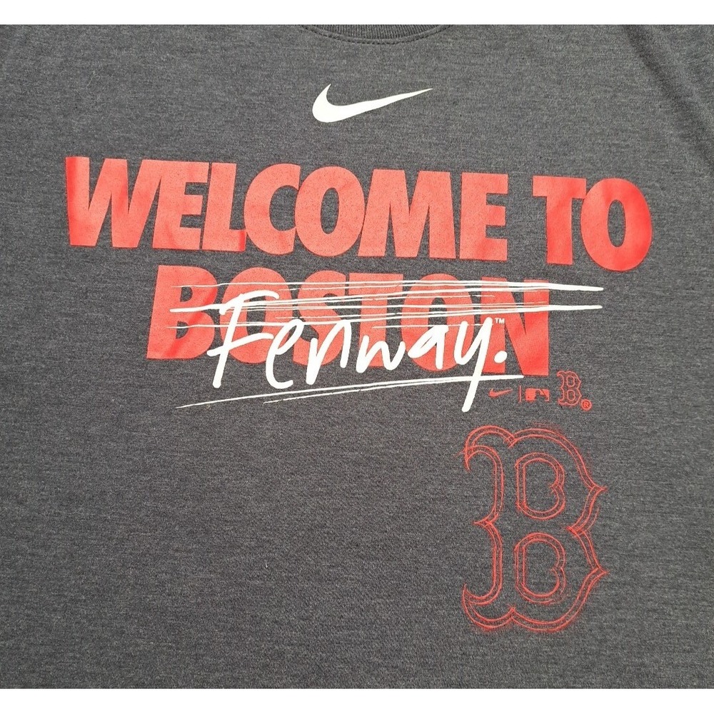 Nike T-shirt Men's M Boston Red Sox Logo Performance Dri Fit Genuine Merch NWT
